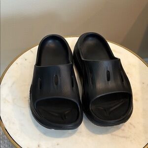 Hoka Black Sandals Minimalist Comfort Slides
